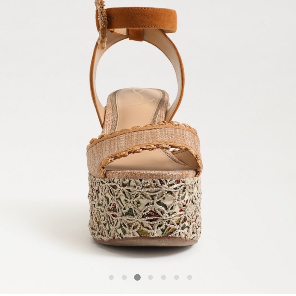 NEW SAM EDELMAN AMBER PLATFORM WEDGE SANDAL - Picture 5 of 14